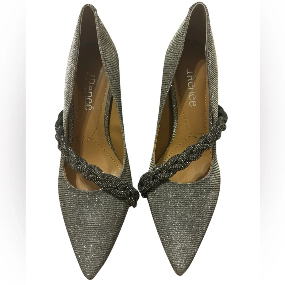 NWOT J. Reneé Women's Nyomee Pointed-Toe Rhinestone-Encrusted Pumps‎ Size 7.5
